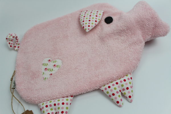 Wärmflaschenbezug Schwein / Pig rosa